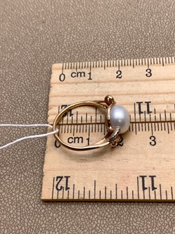 *Кольцо р.17  д.9-9,5 Белый Жемчуг цв Красное арт. 1.0244.0.b-984 Вес 3,03 г - фото 345758 *Кольцо р.17  д.9-9,5 Белый Жемчуг цв Красное арт. 1.0244.0.b-984 Вес 3,03 г - фото 345758