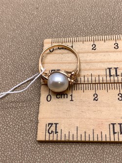 *Кольцо р.16 д.9-9,5 Белый Жемчуг цв Красное арт. 1.0244.0.b-483 Вес 2,9 г - фото 345767 *Кольцо р.16 д.9-9,5 Белый Жемчуг цв Красное арт. 1.0244.0.b-483 Вес 2,9 г - фото 345767