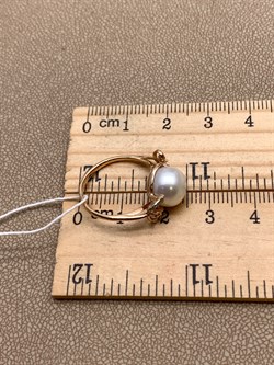 *Кольцо р.16 д.9-9,5 Белый Жемчуг цв Красное арт. 1.0244.0.b-483 Вес 2,9 г - фото 345768 *Кольцо р.16 д.9-9,5 Белый Жемчуг цв Красное арт. 1.0244.0.b-483 Вес 2,9 г - фото 345768