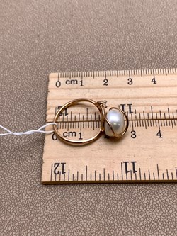 *Кольцо р.17,5 Белый Жемчуг д.10-10,5 цв Красное арт. 1.0422.0.b-449 Вес 3,41 г - фото 345798 *Кольцо р.17,5 Белый Жемчуг д.10-10,5 цв Красное арт. 1.0422.0.b-449 Вес 3,41 г - фото 345798