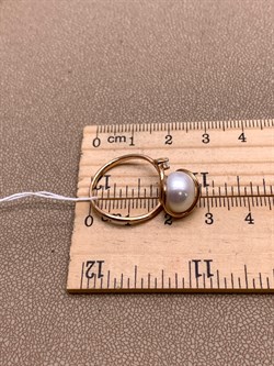 *Кольцо р.17,5 Белый Жемчуг д.10-10,5 цв Красное арт. 1.0422.0.b-324 Вес 3,49 г - фото 345807 *Кольцо р.17,5 Белый Жемчуг д.10-10,5 цв Красное арт. 1.0422.0.b-324 Вес 3,49 г - фото 345807