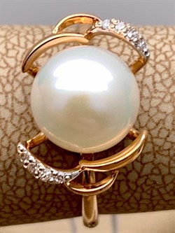 *Кольцо р.16,5 Белый Жемчуг д.9-9,5 цв Красное арт. 1.0237.0.b-408 Вес 2,89 г - фото 345824 *Кольцо р.16,5 Белый Жемчуг д.9-9,5 цв Красное арт. 1.0237.0.b-408 Вес 2,89 г - фото 345824