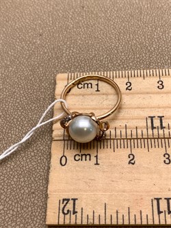 *Кольцо р.16,5 Белый Жемчуг д.9-9,5 цв Красное арт. 1.0237.0.b-408 Вес 2,89 г - фото 345829 *Кольцо р.16,5 Белый Жемчуг д.9-9,5 цв Красное арт. 1.0237.0.b-408 Вес 2,89 г - фото 345829