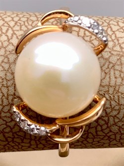 *Кольцо р.16,5 Белый Жемчуг д.9-9,5 цв Красное арт. 1.0237.0.b-719 Вес 3,02 г - фото 345850 *Кольцо р.16,5 Белый Жемчуг д.9-9,5 цв Красное арт. 1.0237.0.b-719 Вес 3,02 г - фото 345850