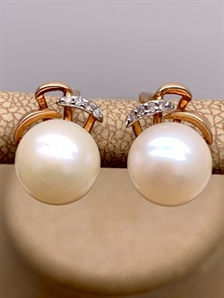 *Серьги Белый Жемчуг д.9-9,5 цв Красное арт. 2.0237.1.b-733 Вес 4,36 г - фото 345853 *Серьги Белый Жемчуг д.9-9,5 цв Красное арт. 2.0237.1.b-733 Вес 4,36 г - фото 345853