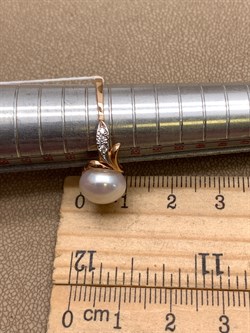 *Кольцо р.17 Белый Жемчуг д.9,5-10 цв Красное арт. 1.0446.0.b-605 Вес 3,55 г - фото 345915