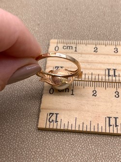 *Кольцо р.17 Белый Жемчуг д.9,5-10 цв Красное арт. 1.0446.0.b-605 Вес 3,55 г - фото 345921