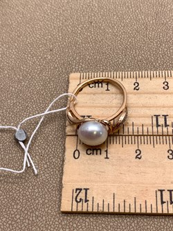 *Кольцо р.17 Белый Жемчуг д.9,5-10 цв Красное арт. 1.0446.0.b-605 Вес 3,55 г - фото 345922