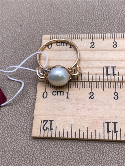 *Кольцо р.17 Белый Жемчуг д.9-9,5 цв Красное арт. 1.0245.0.b-353 Вес 3,08 г - фото 345965 *Кольцо р.17 Белый Жемчуг д.9-9,5 цв Красное арт. 1.0245.0.b-353 Вес 3,08 г - фото 345965