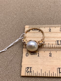 *Кольцо р.17 д.10-10,5 Белый Жемчуг цв Красное арт. 1.0046.0.b-648 Вес 3,09 г - фото 346014 *Кольцо р.17 д.10-10,5 Белый Жемчуг цв Красное арт. 1.0046.0.b-648 Вес 3,09 г - фото 346014