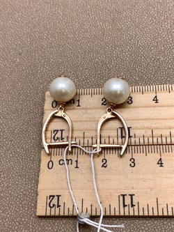 *Серьги д.10 Белый Жемчуг цв Красное арт. 2.1027.c.m-657 Вес 5,58 г - фото 346030 *Серьги д.10 Белый Жемчуг цв Красное арт. 2.1027.c.m-657 Вес 5,58 г - фото 346030