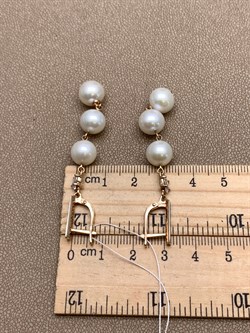 *Серьги д.8,5-9 Белый Жемчуг цв Красное арт. 2.1040.f.m-320 Вес 9,88 г - фото 346037 *Серьги д.8,5-9 Белый Жемчуг цв Красное арт. 2.1040.f.m-320 Вес 9,88 г - фото 346037