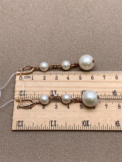 *Серьги д.6-7 д.12 Белый Жемчуг цв Красное арт. 2.0240.d.m-777 Вес 13,13 г - фото 346044 *Серьги д.6-7 д.12 Белый Жемчуг цв Красное арт. 2.0240.d.m-777 Вес 13,13 г - фото 346044