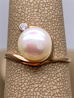 *Кольцо р.19 д.9-9,5 Белый Жемчуг цв Красное арт. 1.0326.9.b-614 Вес 2,75 г - фото 346086 *Кольцо р.19 д.9-9,5 Белый Жемчуг цв Красное арт. 1.0326.9.b-614 Вес 2,75 г - фото 346086