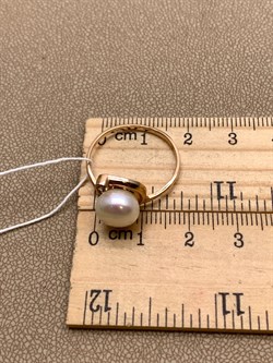 *Кольцо р.19 д.9-9,5 Белый Жемчуг цв Красное арт. 1.0326.9.b-614 Вес 2,75 г - фото 346089 *Кольцо р.19 д.9-9,5 Белый Жемчуг цв Красное арт. 1.0326.9.b-614 Вес 2,75 г - фото 346089