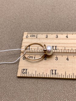 *Кольцо р.19 д.9-9,5 Белый Жемчуг цв Красное арт. 1.0326.9.b-614 Вес 2,75 г - фото 346090 *Кольцо р.19 д.9-9,5 Белый Жемчуг цв Красное арт. 1.0326.9.b-614 Вес 2,75 г - фото 346090