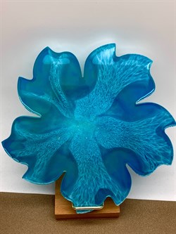 Поднос цветок р.17*17 см Лазурный арт 062517 вес 179,56 гр - фото 346123