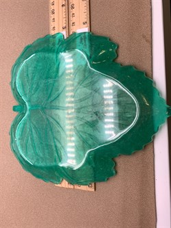 Поднос листик р.20*17,5 см Зеленый арт 062817 вес 115,47 гр - фото 346130