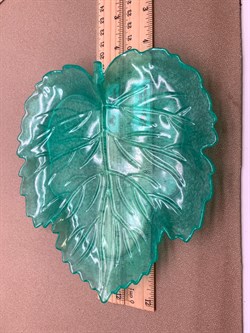 Поднос листик р.20*17,5 см Зеленый арт 062817 вес 115,47 гр - фото 346131