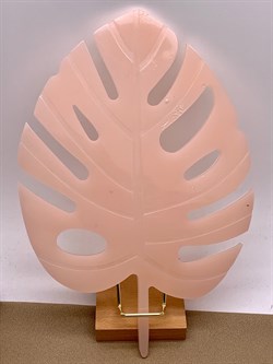 Поднос лист Монстеры р.24*17 см Пудровый арт 063017 вес 112,04 гр - фото 346133