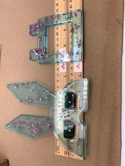 Подставка для телефона Зайчик р.16*10,5*5 см Аквамариновый арт 064717 вес 101,06 гр - фото 346173