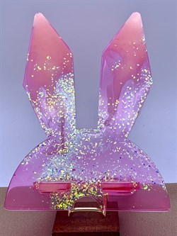 Подставка для телефона Зайчик р.16*10,5*5 см Неоновый розовый арт 065417 вес 75,96 гр - фото 346176