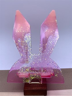 Подставка для телефона Зайчик р.16*10,5*5 см Неоновый розовый арт 065417 вес 75,96 гр - фото 346177