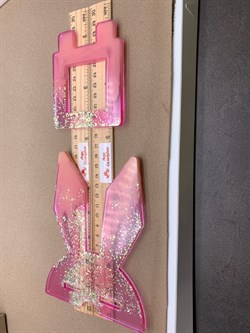 Подставка для телефона Зайчик р.16*10,5*5 см Неоновый розовый арт 065417 вес 75,96 гр - фото 346179