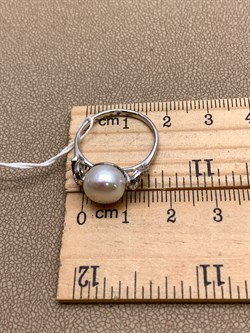 *Кольцо р.17,5 Белый Жемчуг д.9-9,5 цв Белое арт. 1.0243.0.b-690 Вес 3,08 г - фото 346232 *Кольцо р.17,5 Белый Жемчуг д.9-9,5 цв Белое арт. 1.0243.0.b-690 Вес 3,08 г - фото 346232