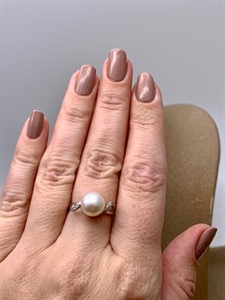 *Кольцо р.17 Белый Жемчуг д.9-9,5 цв Белое арт. 1.0248.0.b-252 Вес 2,95 г - фото 346240 *Кольцо р.17 Белый Жемчуг д.9-9,5 цв Белое арт. 1.0248.0.b-252 Вес 2,95 г - фото 346240