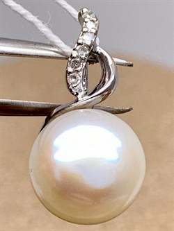 *Кулон Белый Жемчуг д.8,5-9 цв Белое арт. 3.0248.0.b-547 Вес 1,8 г - фото 346247 *Кулон Белый Жемчуг д.8,5-9 цв Белое арт. 3.0248.0.b-547 Вес 1,8 г - фото 346247