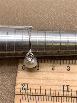 *Кольцо р.18,5 Белый Жемчуг д.9-9,5 цв Белое арт. 1.0243.0.b-942 Вес 2,9 г - фото 346252