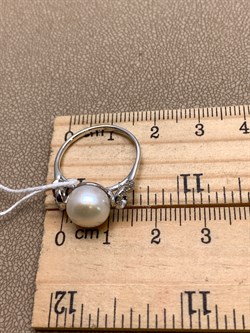 *Кольцо р.17 Белый Жемчуг д.9-9,5 цв Белое арт. 1.0243.0.b-509 Вес 2,97 г - фото 346299 *Кольцо р.17 Белый Жемчуг д.9-9,5 цв Белое арт. 1.0243.0.b-509 Вес 2,97 г - фото 346299