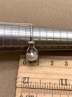 *Кольцо р.17 Белый Жемчуг д.8,5-9,5 цв Белое арт. 1.0247.0.b-143 Вес 3,04 г - фото 346312