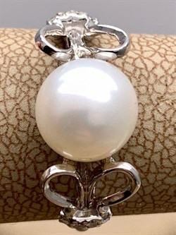 *Кольцо р.17 Белый Жемчуг д.8,5-9,5 цв Белое арт. 1.0247.0.b-143 Вес 3,04 г - фото 346314