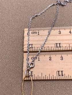 *Цепь р.40 цв Белое арт. ЦЯ150СА4гР-А588-248 (Вес 3,54 г) - фото 346336