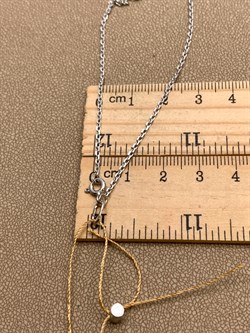 *Цепь р.45 цв Белое арт. ЦЯ150СА4гР-А588-165 (Вес 3,95 г) - фото 346340