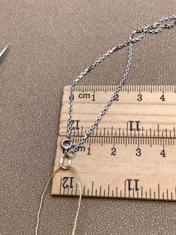 *Цепь р.60 цв Белое арт. ЦЯ150СА4гР-А588-239 (Вес 5,18 г) - фото 346345