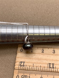 *Кольцо р.16,5 Черный Жемчуг д.9-9,5 цв Белое арт. 1.0248.9.b-598 Вес 2,21 г - фото 346403