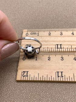 *Кольцо р.16,5 Черный Жемчуг д.9-9,5 цв Белое арт. 1.0248.9.b-598 Вес 2,21 г - фото 346409