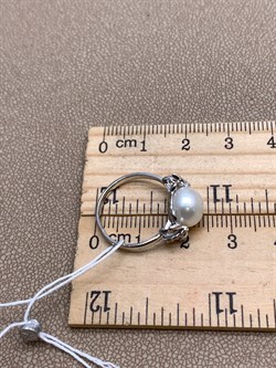 *Кольцо р.16,5 Белый Жемчуг д.9-9,5 цв Белое арт. 1.0241.0.b-412 Вес 2,93 г - фото 346421 *Кольцо р.16,5 Белый Жемчуг д.9-9,5 цв Белое арт. 1.0241.0.b-412 Вес 2,93 г - фото 346421