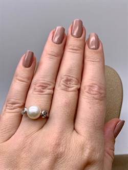 *Кольцо р.16,5 Белый Жемчуг д.9-9,5 цв Белое арт. 1.0243.0.b-266 Вес 2,87 г - фото 346438 *Кольцо р.16,5 Белый Жемчуг д.9-9,5 цв Белое арт. 1.0243.0.b-266 Вес 2,87 г - фото 346438