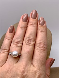 *Кольцо р.16,5 Белый Жемчуг д.9-9,5 цв Белое арт. 1.0248.0.b-269 Вес 2,86 г - фото 346448 *Кольцо р.16,5 Белый Жемчуг д.9-9,5 цв Белое арт. 1.0248.0.b-269 Вес 2,86 г - фото 346448