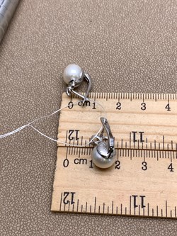 *Серьги Белый Жемчуг д.9-9,5 цв Белое арт. 2.0246.1.b-742 Вес 4,78 г - фото 346457 *Серьги Белый Жемчуг д.9-9,5 цв Белое арт. 2.0246.1.b-742 Вес 4,78 г - фото 346457