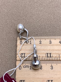 *Серьги Белый Жемчуг д.9-9,5 цв Белое арт. 2.0243.1.b-706 Вес 4,67 г - фото 346469 *Серьги Белый Жемчуг д.9-9,5 цв Белое арт. 2.0243.1.b-706 Вес 4,67 г - фото 346469