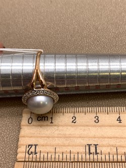 *Кольцо р.19,5 д.11-11,5 Серебристый Жемчуг цв Красное арт. 1.0837.3.b-713 Вес 5,21 г - фото 346687