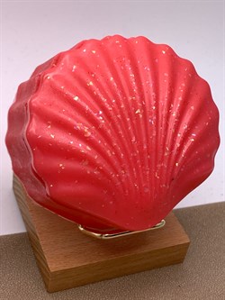 Шкатулка ракушка Кораллово-Розовый арт 054825 вес 133,01 гр Украшение для интерьера Ручная работа - фото 346720