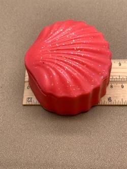 Шкатулка ракушка Кораллово-Розовый арт 054825 вес 133,01 гр Украшение для интерьера Ручная работа - фото 346722