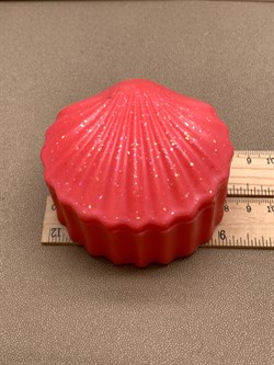 Шкатулка ракушка Кораллово-Розовый арт 054825 вес 133,01 гр Украшение для интерьера Ручная работа - фото 346724