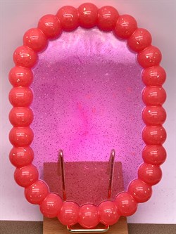 Поднос Кораллово-Розовый арт 055625 вес 154,27 гр Украшение для интерьера Ручная работа - фото 346737